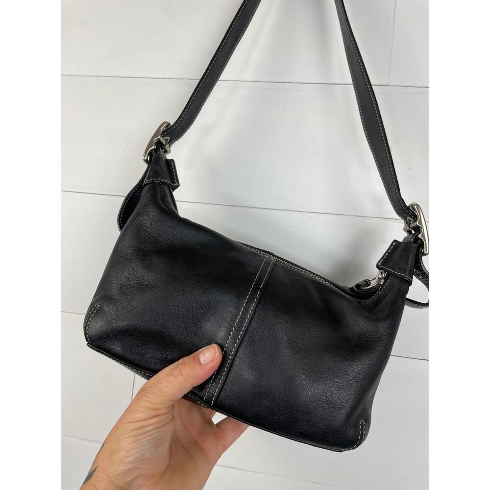 Vintage Coach Legacy Demi Hobo Bag Black Leather Shoulder Bag 9564 Read Flaw - Picture 4 of 12
